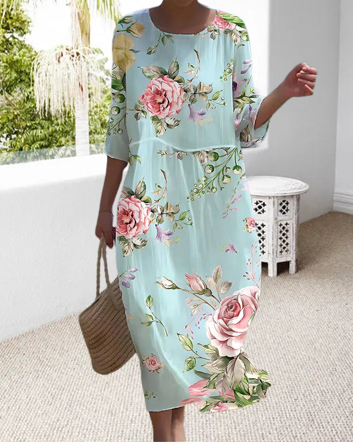Jenna Elegant Floral Dress