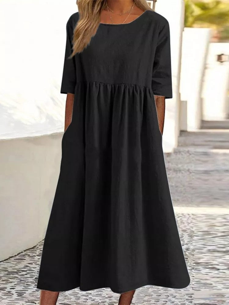 Nicole - Midi Dress with Half Sleeves