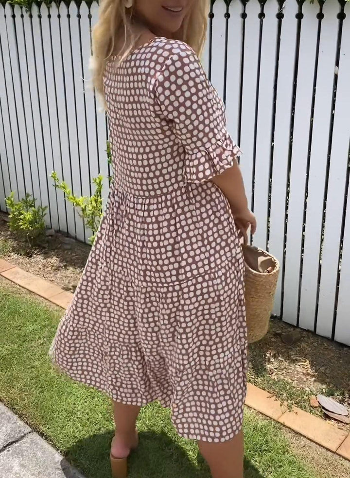 Angela - Short-sleeved Midi Dress
