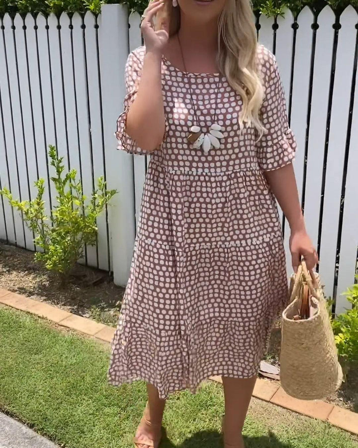 Angela - Short-sleeved Midi Dress