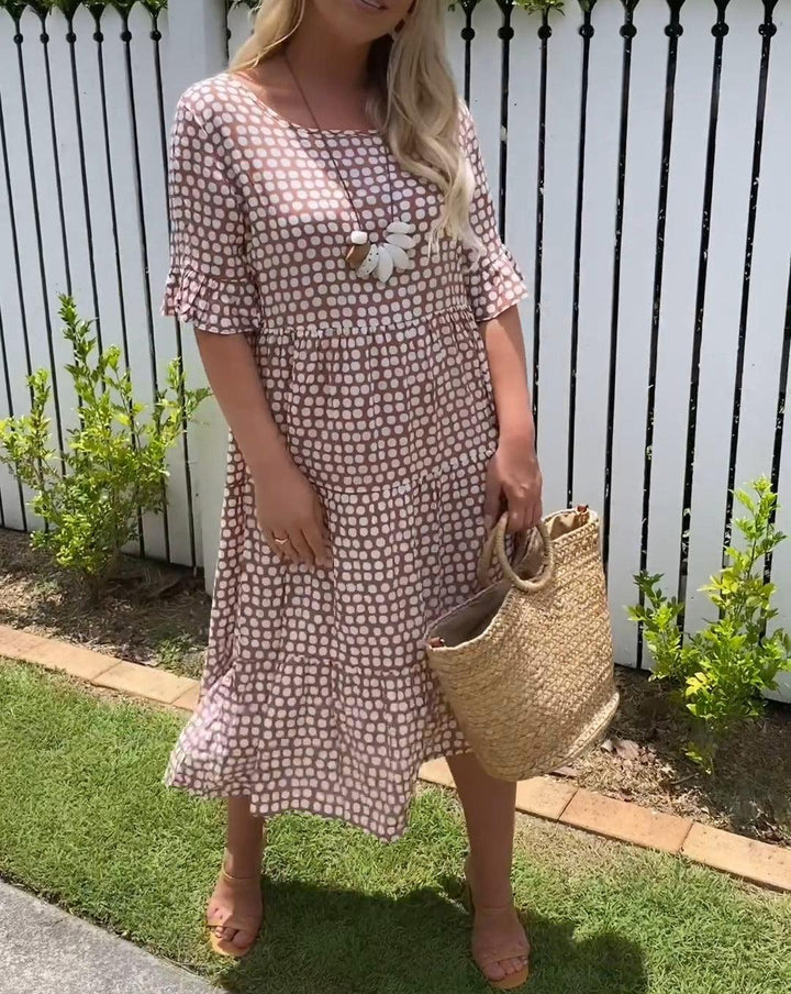 Angela - Short-sleeved Midi Dress