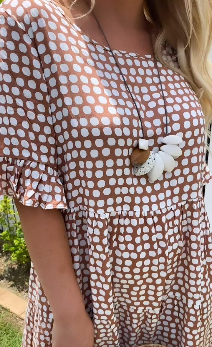 Angela - Short-sleeved Midi Dress