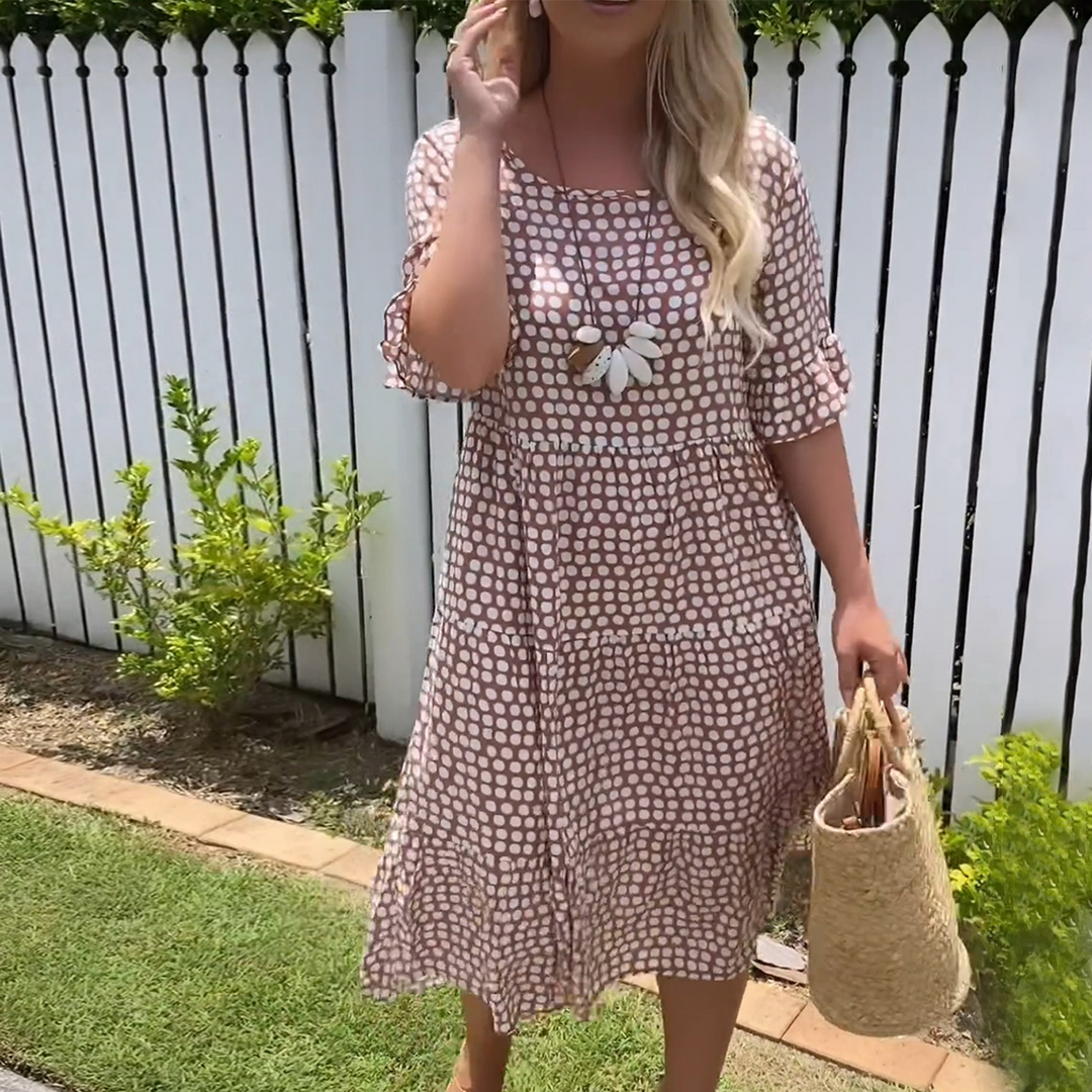 Angela - Short-sleeved Midi Dress