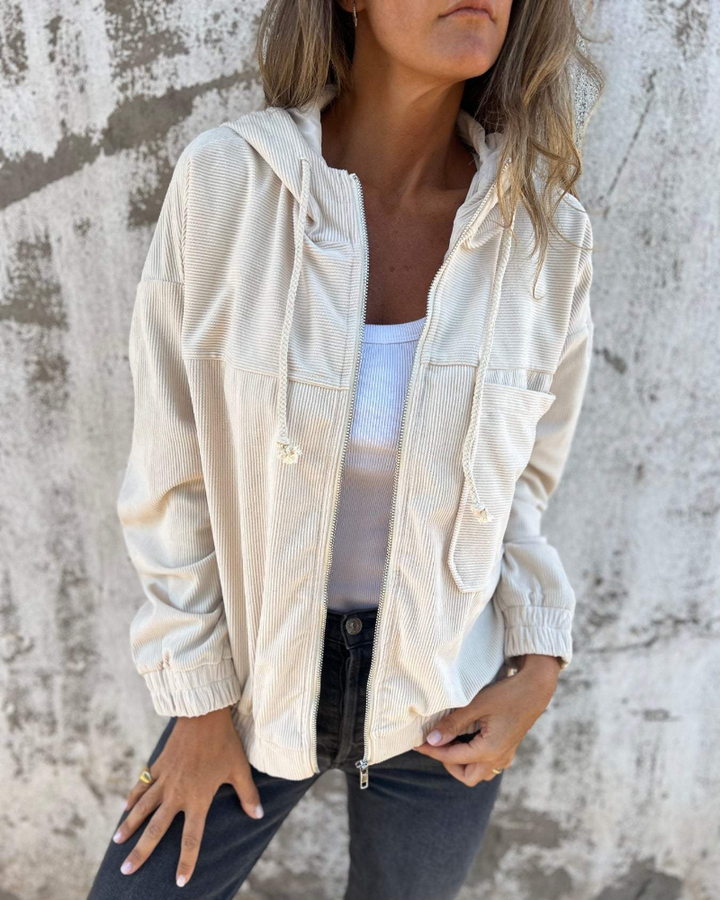 Candice™ | Corduroy Hooded Jacket with Zipper