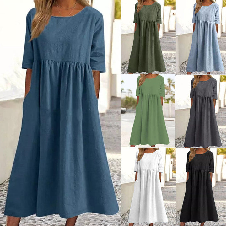 Nicole - Midi Dress with Half Sleeves
