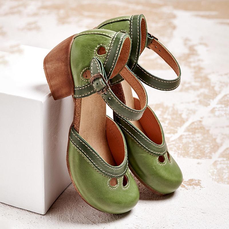 Malia - Orthopaedic Sandals with Low Heel