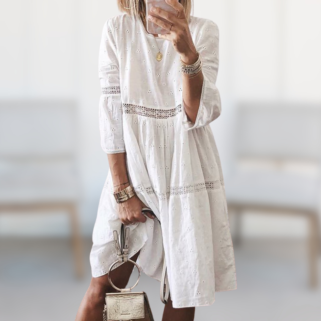 Fiona - Elegant Embroidered Dress