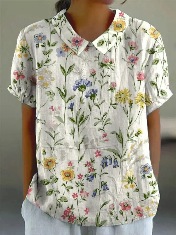 Suzy -  Cotton & Linen Blouse