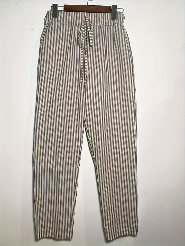 Lorna - Striped Summer Trousers