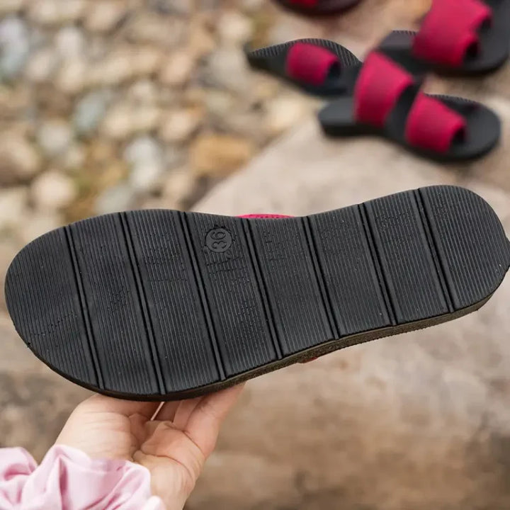 Clara - Sliding Sandals Made from Perforated Mesh