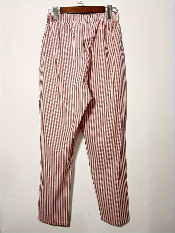 Lorna - Striped Summer Trousers
