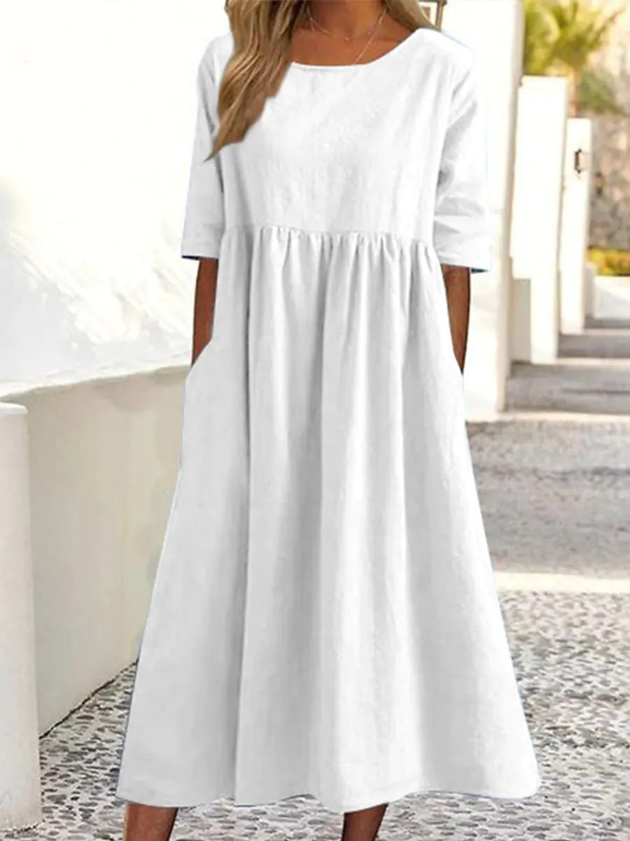 Nicole - Midi Dress with Half Sleeves