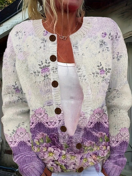 Claire | Vintage Floral Cardigan Sweater