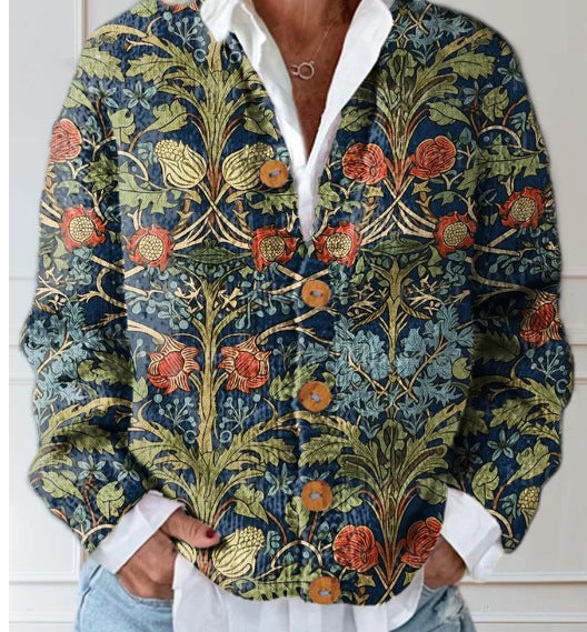 Claire | Vintage Floral Cardigan Sweater