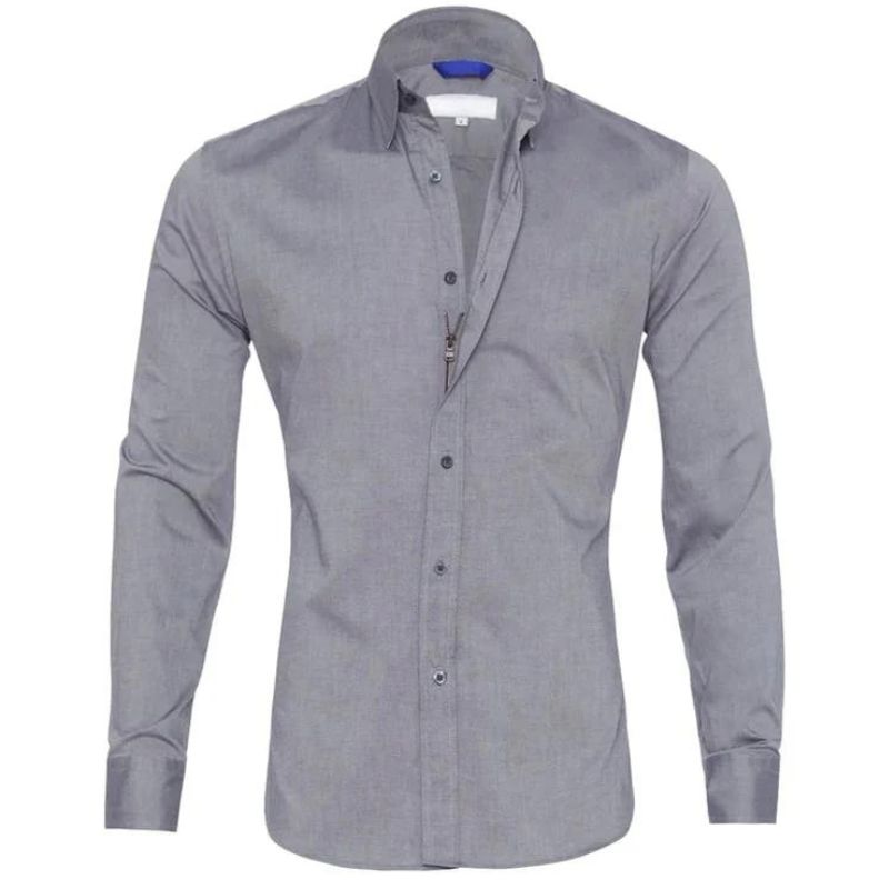 Frank - Wrinkle-free Shirt with Zipper