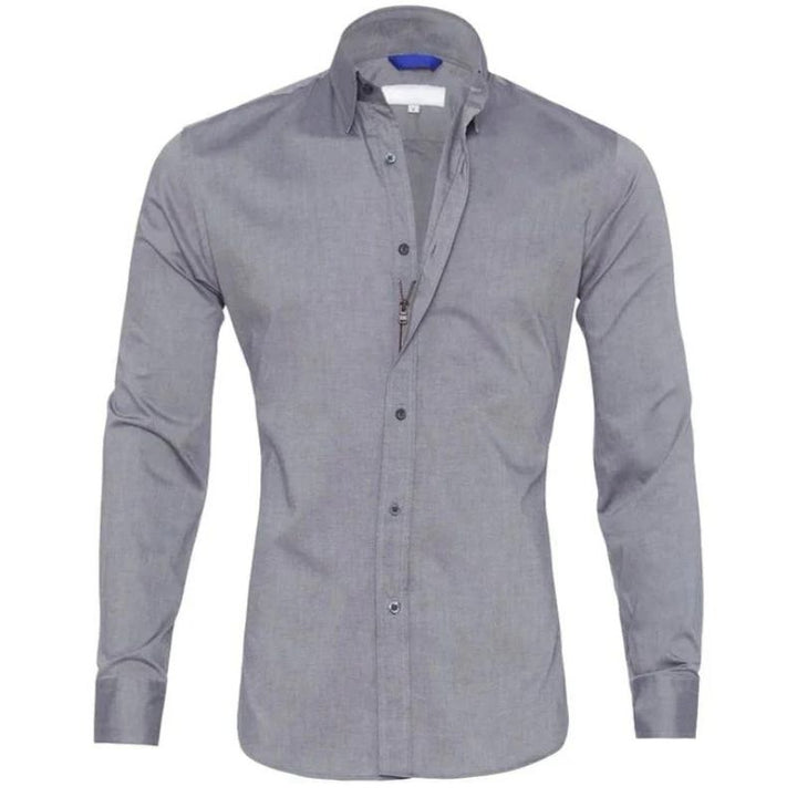 Frank - Wrinkle-free Shirt with Zipper