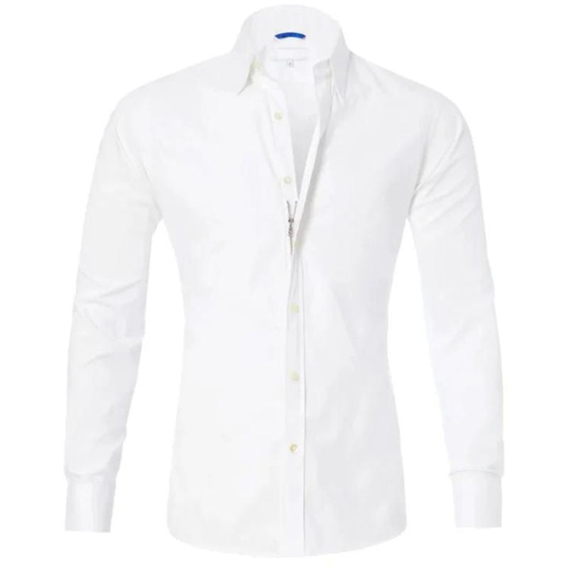 Frank - Wrinkle-free Shirt with Zipper