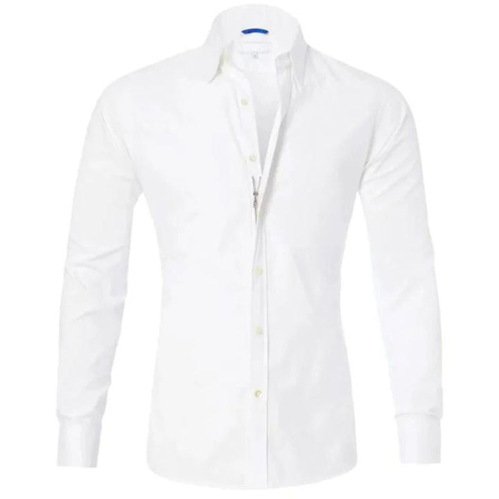 Frank - Wrinkle-free Shirt with Zipper