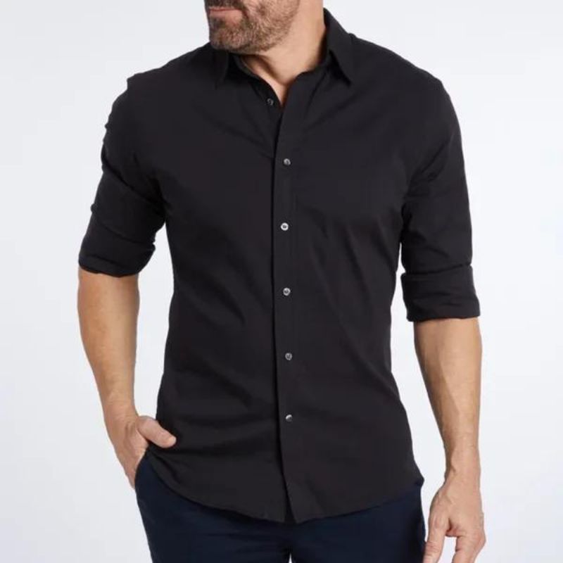 Frank - Wrinkle-free Shirt with Zipper