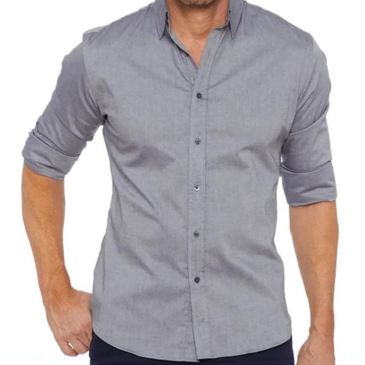 Frank - Wrinkle-free Shirt with Zipper