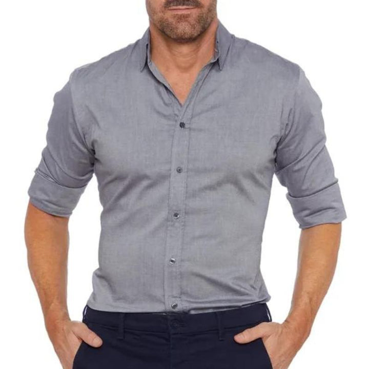 Frank - Wrinkle-free Shirt with Zipper