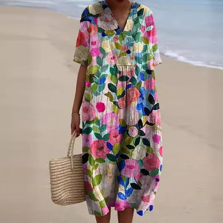 Sophia Vibrant Floral Dress