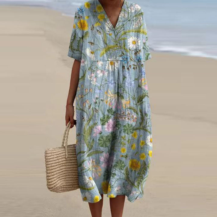Sophia Vibrant Floral Dress
