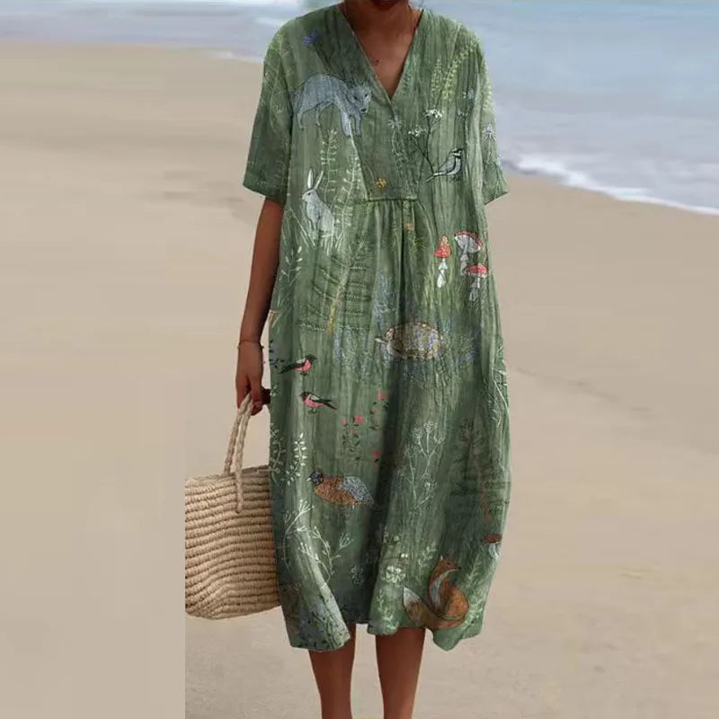 Sophia Vibrant Floral Dress