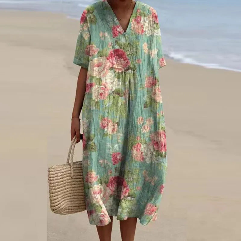 Sophia Vibrant Floral Dress
