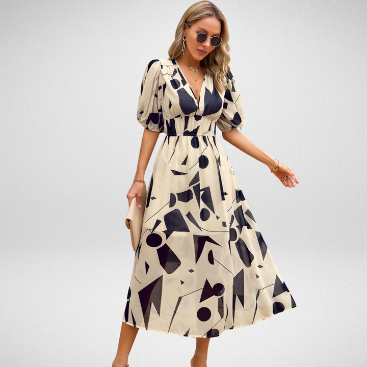 Hannah - Charming Dress with V-neckline