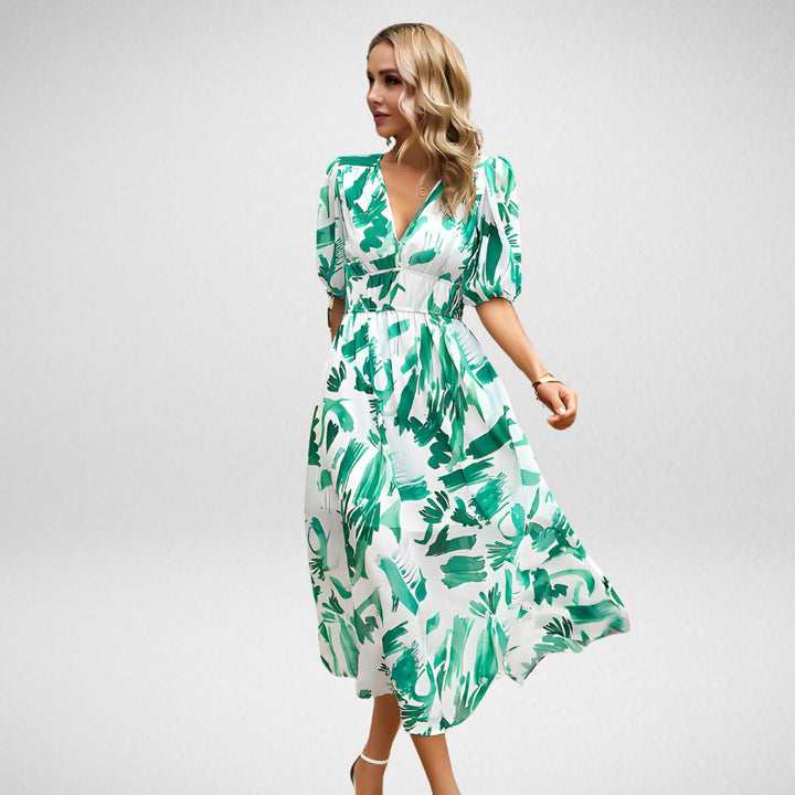 Hannah - Charming Dress with V-neckline