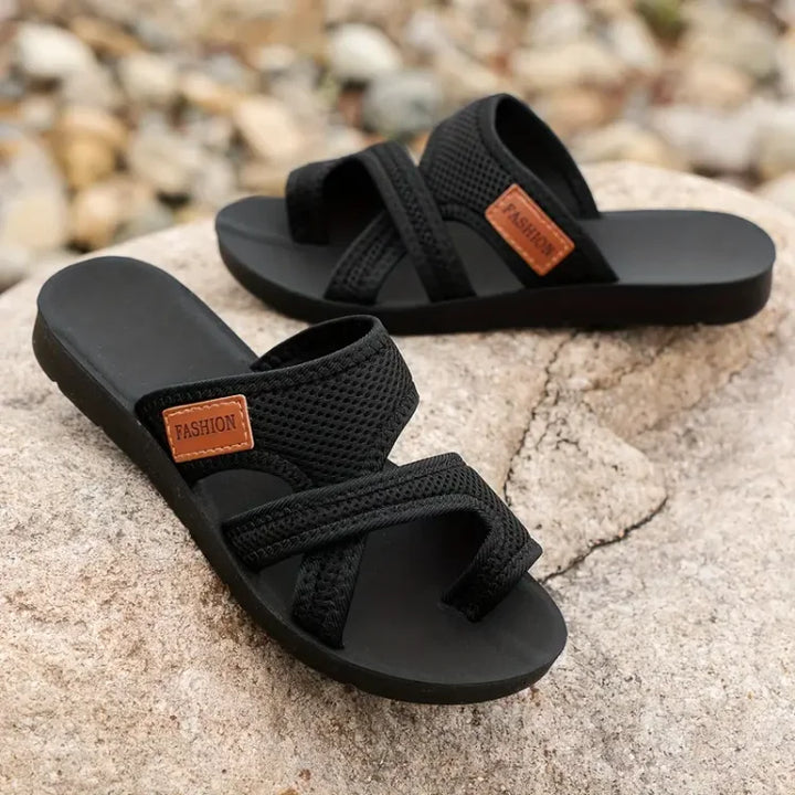 Clara - Sliding Sandals Made from Perforated Mesh