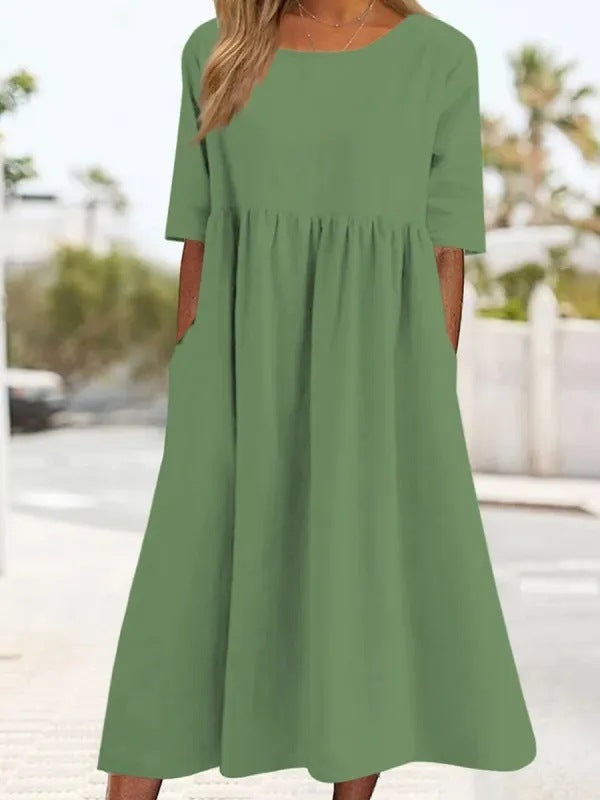 Nicole - Midi Dress with Half Sleeves