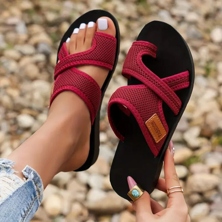 Clara - Sliding Sandals Made from Perforated Mesh