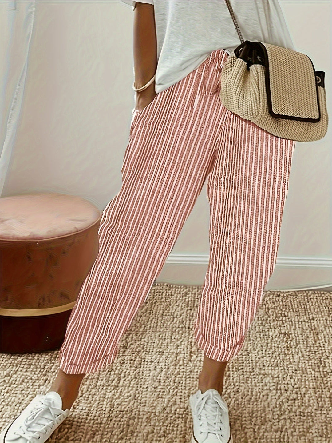 Lorna - Striped Summer Trousers