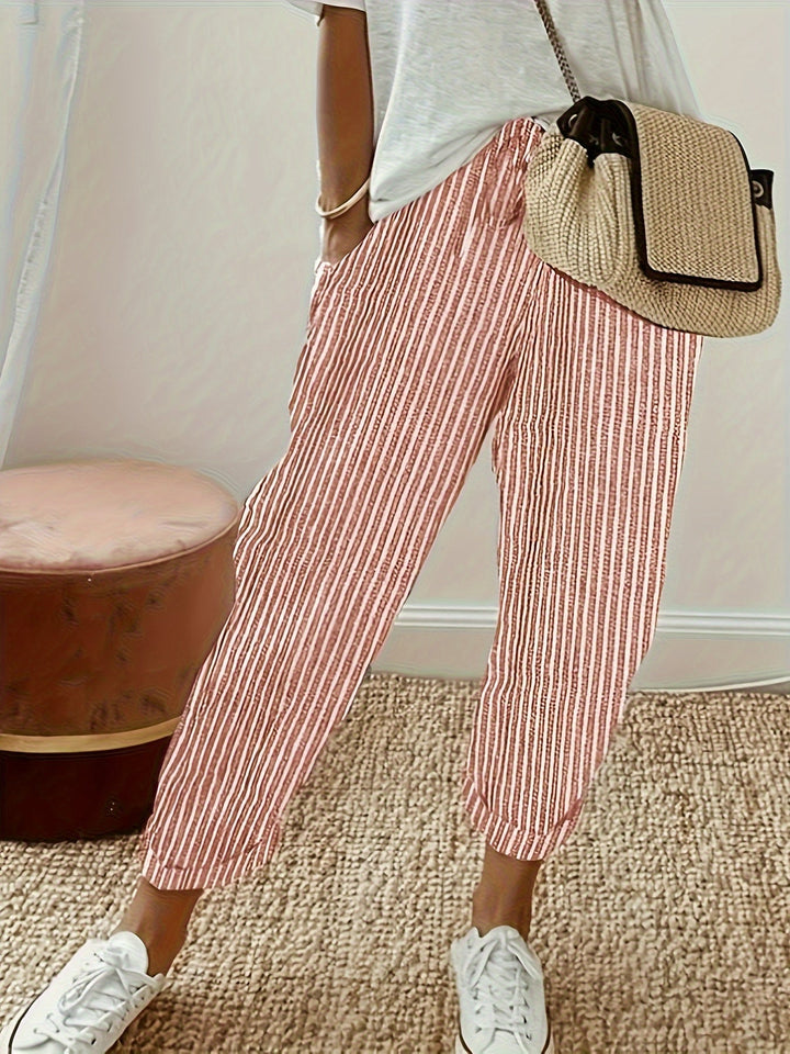 Lorna - Striped Summer Trousers