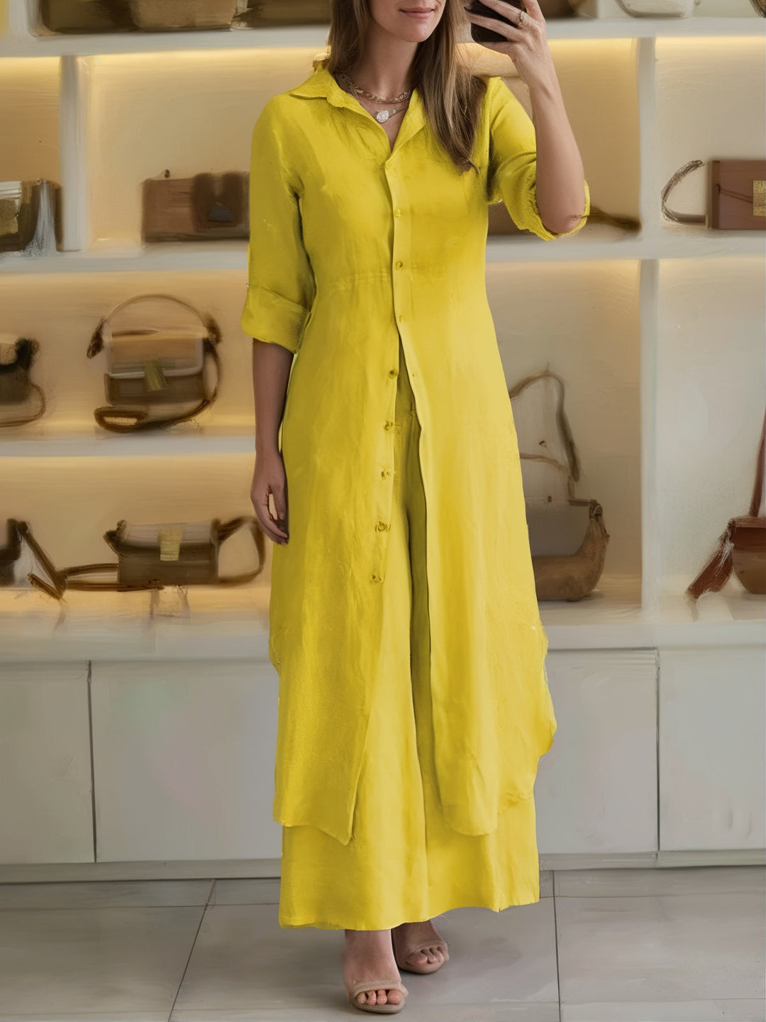 Alisa - Casual linen 2-piece set