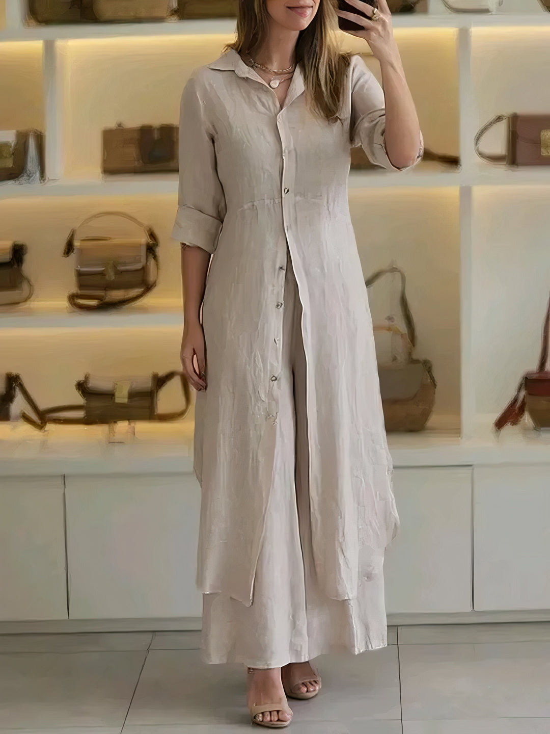 Alisa - Casual linen 2-piece set