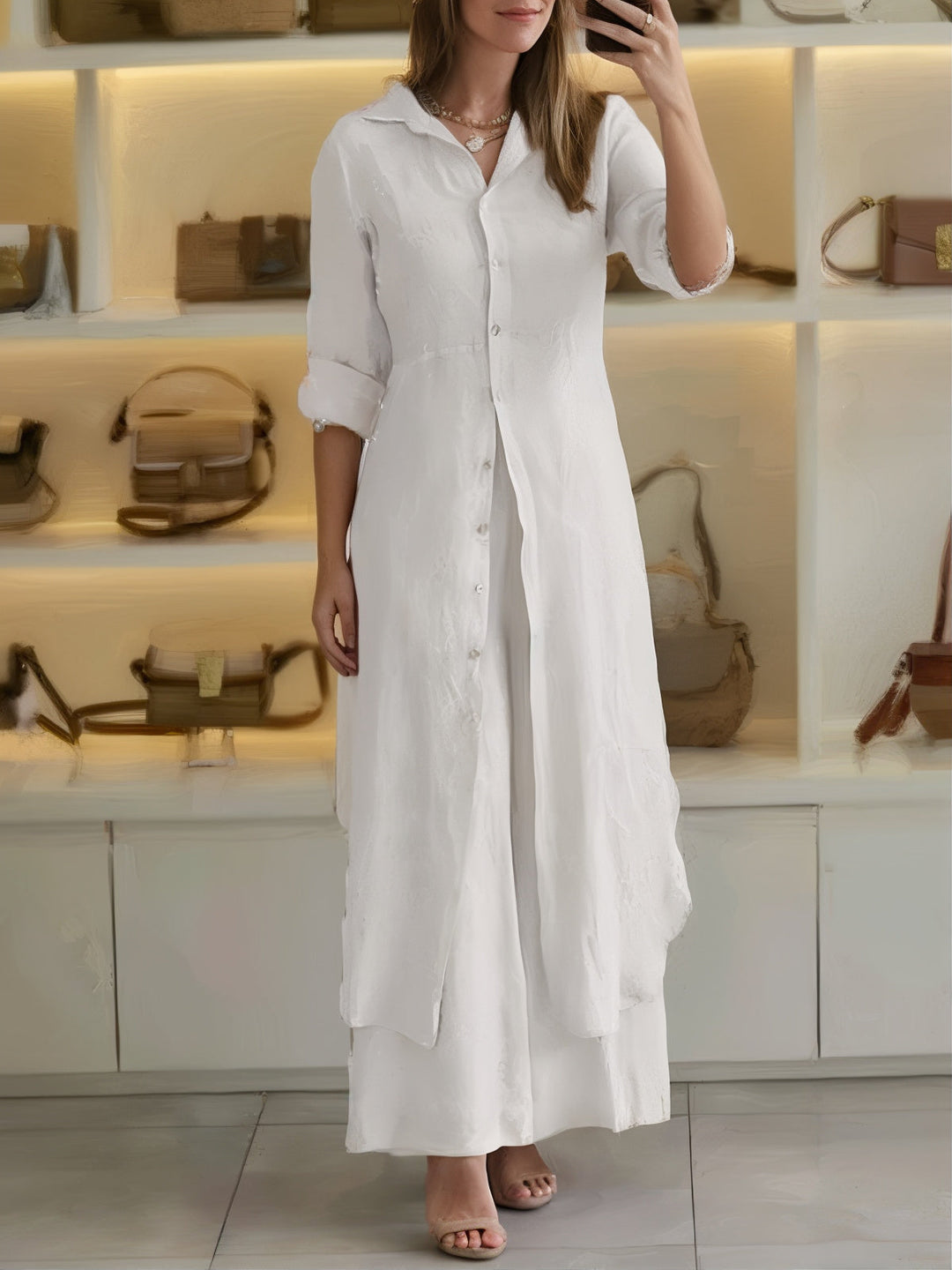 Alisa - Casual linen 2-piece set