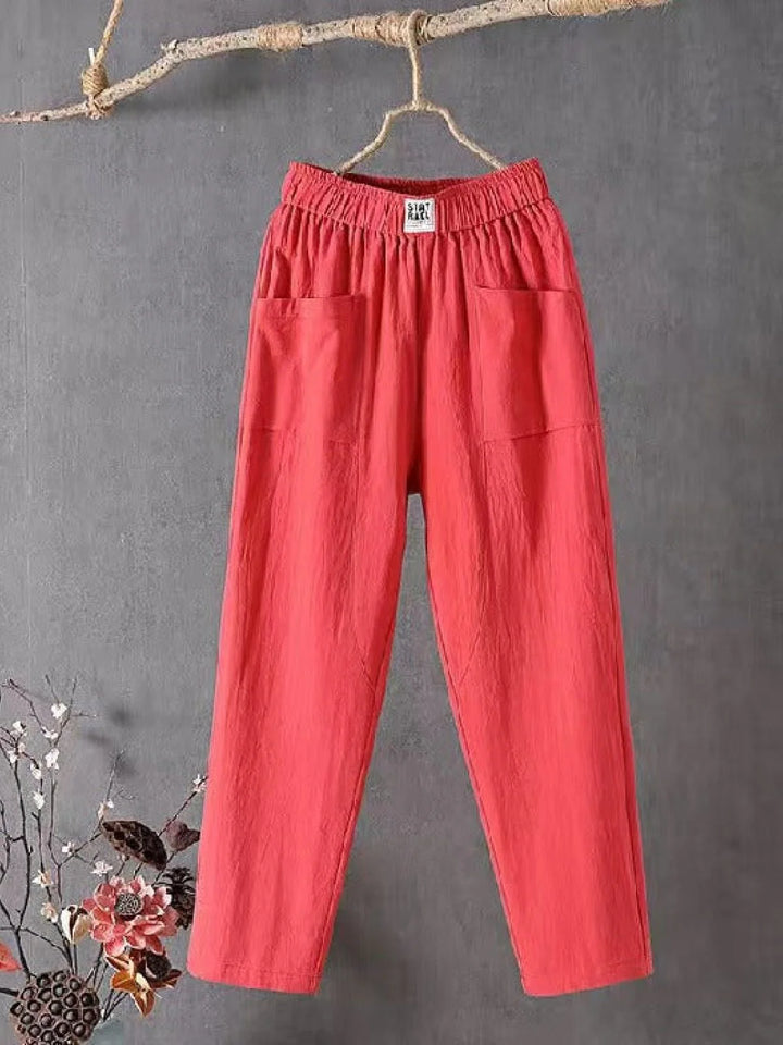 Sandra - Women's linen trousers
