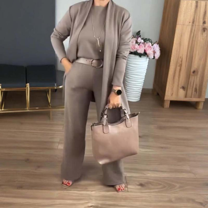 Gabriella | 3-Piece Set with Long Cardigan Elegant Comfort and Versatile Style